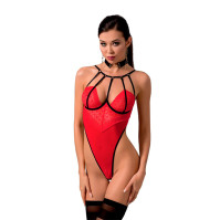 Боди с высоким вырезом бедра AKITA BODY S/M Red