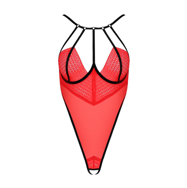 Боди с высоким вырезом бедра AKITA BODY S/M Red