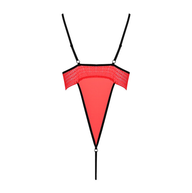 Боди с высоким вырезом бедра AKITA BODY S/M Red
