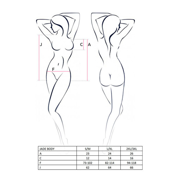 Боді Passion Exclusive Jade Body XXL/XXXl Black