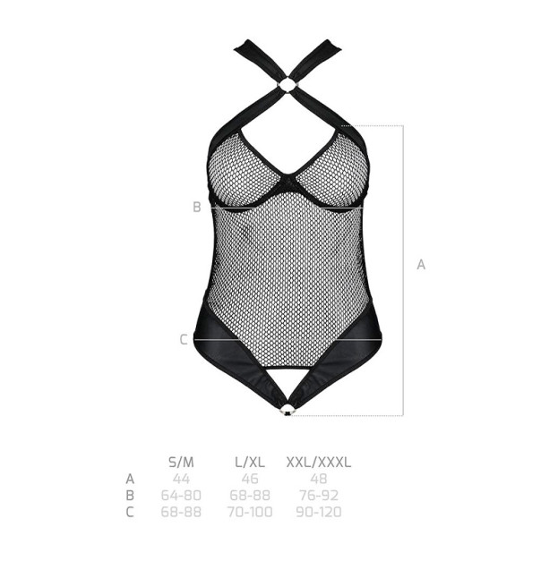 Боді з халтером Passion Amanda Body L/XL Black