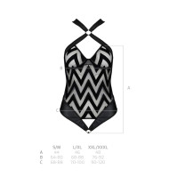 Боді з халтером Passion Hima Body XXL/XXXL Black