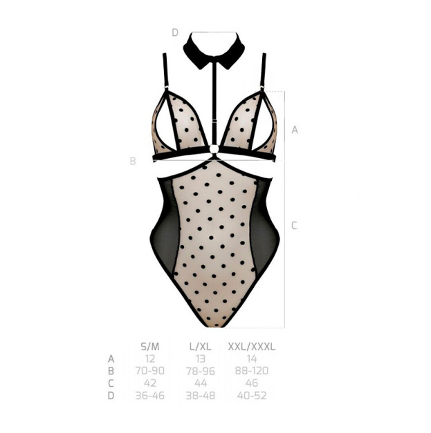 Боді Passion Dominica Body XXL/XXXL Black