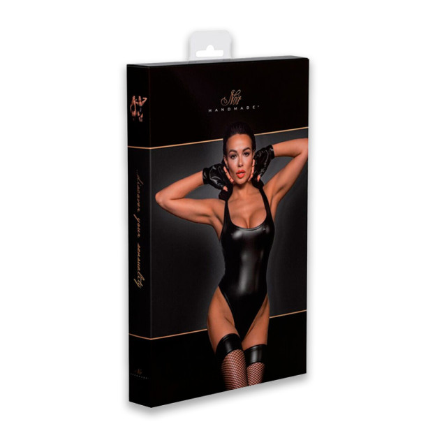 Боді з мокрим ефектом Noir Handmade F244 Powerwetlook Body M Black