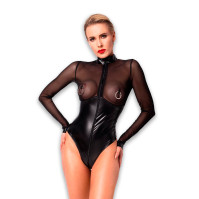 Bodysuit Noir Handmade F321 Edge 3XL Black