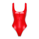 Wet Look Bodysuit Noir Handmade F352 Powerwetlook Body XXL Red