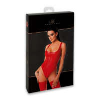 Боді з мокрим ефектом Noir Handmade F352 Powerwetlook Body XXL Red