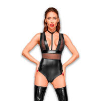Боді з мокрим ефектом Noir Handmade F183 Powerwetlook Body XXL Black