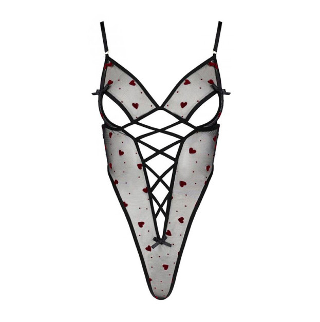 Еротичний боді Passion Lovelia Body XXL/XXXL Black