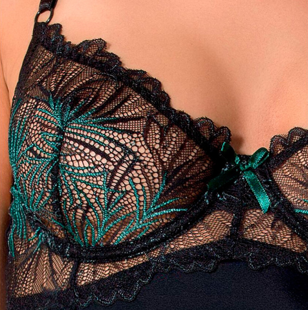 Боді Passion Exclusive Floris Body XXL/XXXL Black