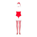 Bodysuit Obsessive Kissmas Teddy S/M Red