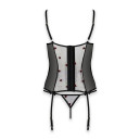 Корсет та трусики Passion Lovelia Corset Black S/M