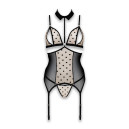 Корсет та трусики Passion Dominica Corset Beige XXL/XXXL