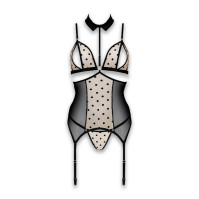 Корсет та трусики Passion Dominica Corset Beige XXL/XXXL