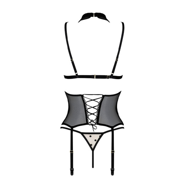 Корсет та трусики Passion Dominica Corset Beige XXL/XXXL