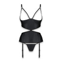 Корсет та трусики Passion Jannies Corset Black L/XL