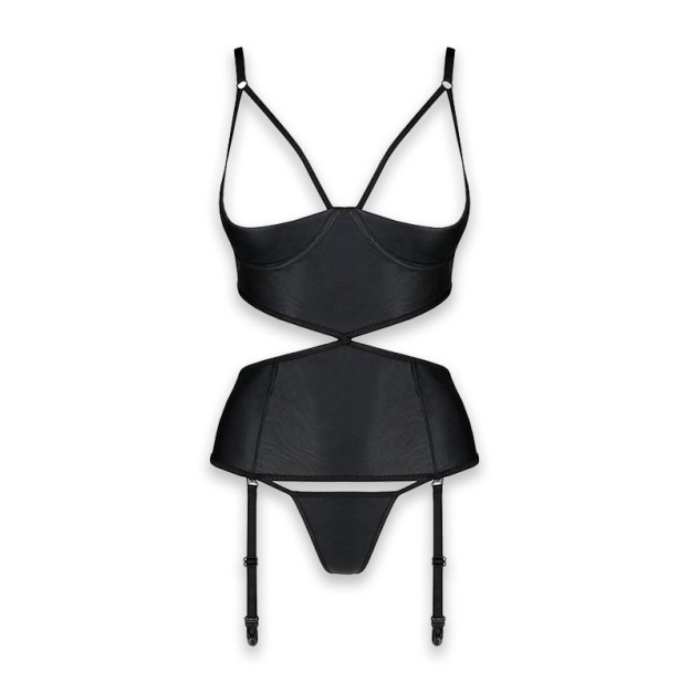 Корсет та трусики Passion Jannies Corset Black L/XL