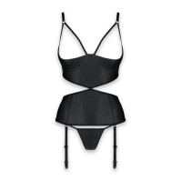 Корсет та трусики Passion Jannies Corset Black S/M