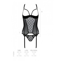 Корсет Passion Marina Corset Black XXL/XXXL