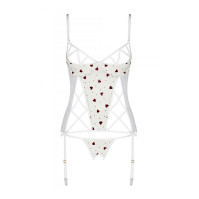 Корсет и трусики Passion Lovelia Corset White S/M