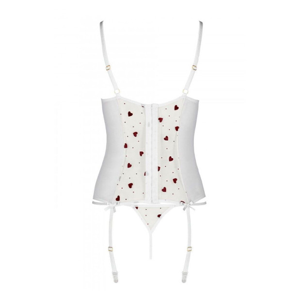 Корсет и трусики Passion Lovelia Corset White XXL/XXXL