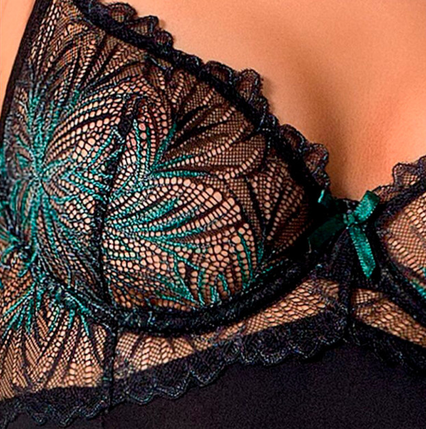 Корсет Passion Exclusive Floris Corset Black L/XL