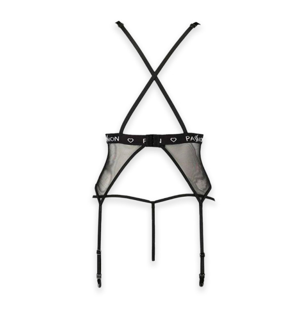 Напівпрозорий корсет Passion Mirajane Corset Black L/XL