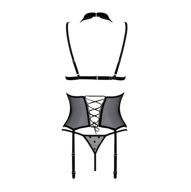 Corset and panties Passion Dominica Corset Black S/M