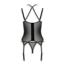 Корсет та трусики Passion Drosera Corset Black L/XL