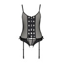 Корсет та трусики Passion Nessy Corset Black S/M