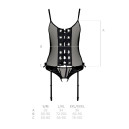 Корсет та трусики Passion Nessy Corset Black XXL/XXXL