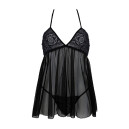 Пеньюар Passion Kerria Chemise Black XXL/XXXL