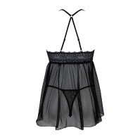 Пеньюар Passion Kerria Chemise Black XXL/XXXL