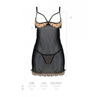 Пеньюар Passion Marina Chemise Beige XXL/XXXL