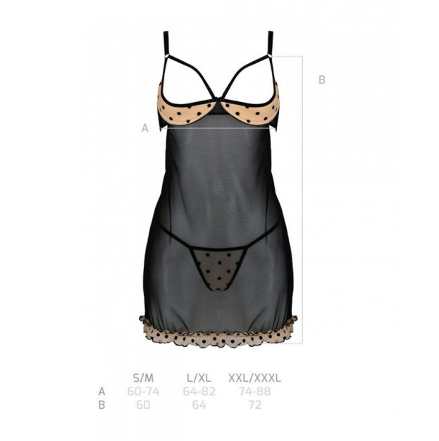 Пеньюар Passion Marina Chemise Beige L/XL