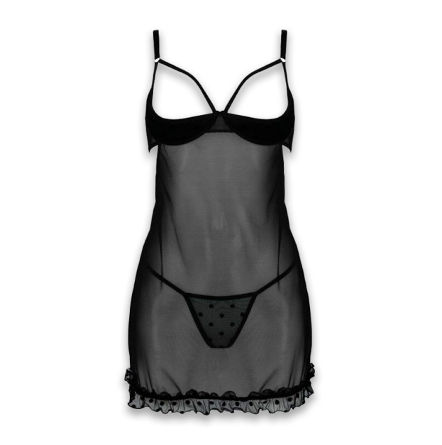 Пеньюар Passion Marina Chemise Black S/M
