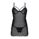 Пеньюар Passion Drosera Chemise Black XXL/XXXL