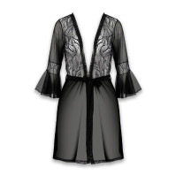 Пеньюар Passion Leafa Peignoir Black S/M
