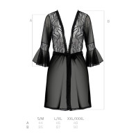 Пеньюар Passion Leafa Peignoir Black S/M