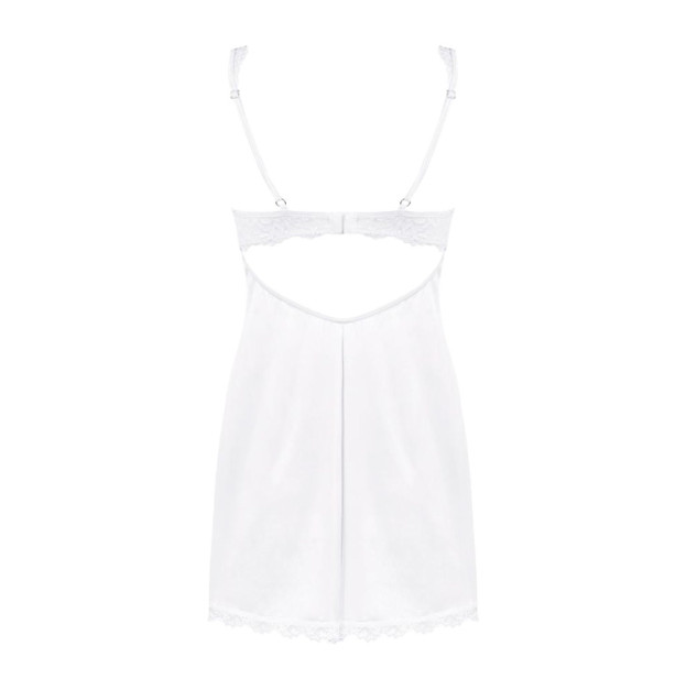 Сукня Obsessive Amor Blanco Underwire Chemise & Thong White S/M