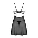 Бебі-дол Obsessive Nutris Babydoll & Thong Black M/L