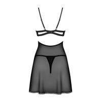 Беби-долл Obsessive Donarella Babydoll & Thong Black M/L