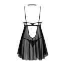 Бебі-дол Obsessive Donarella Babydoll & Thong Black XL/2XL