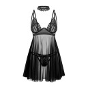 Бебі-дол Obsessive Donarella Babydoll & Thong Black XS/S