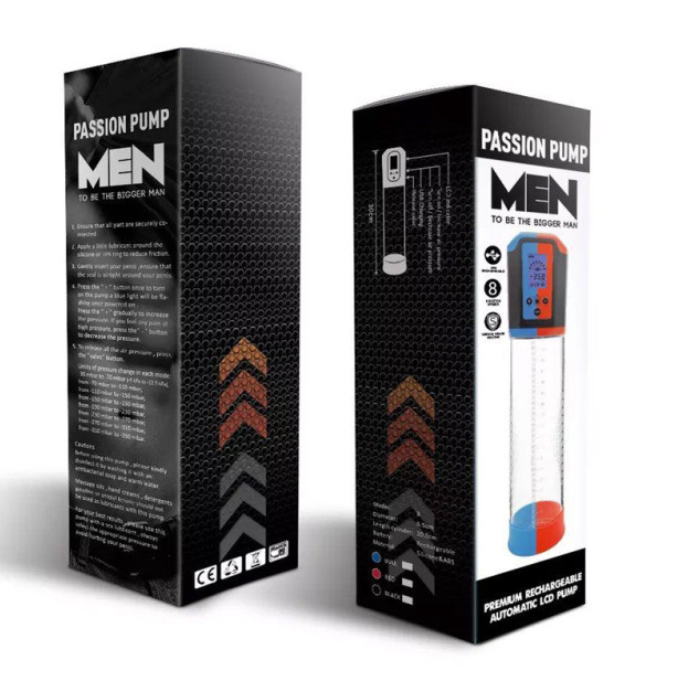 Автоматична вакуумна помпа Man Powerup Passion Pump LED-табло Red