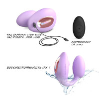 Виброяйцо с вакуумной клиторальной стимуляцией Love To Love Wonderlover VIVA MAUVE