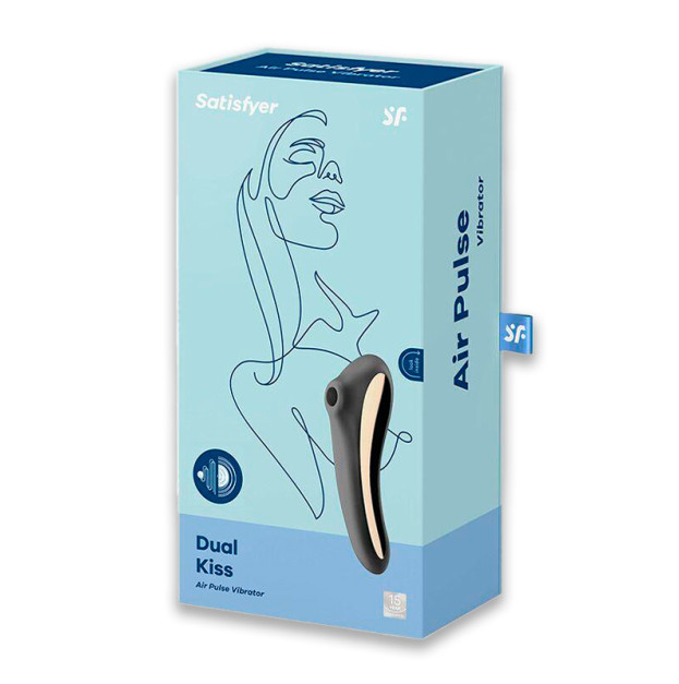 Вакуумний вібратор Satisfyer Dual Kiss Black