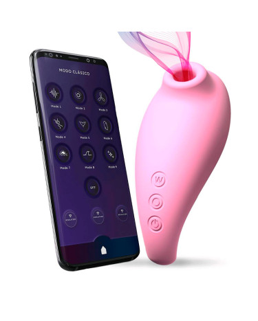 Вакуумный стимулятор с подключением к приложению Adrien Lastic Revelation Pink APP