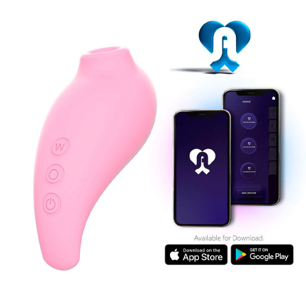 Вакуумний стимулятор з підключенням до додатку Adrien Lastic Revelation Pink APP
