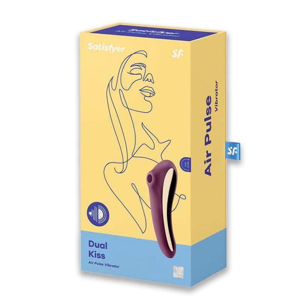 Вакуумний вібратор Satisfyer Dual Kiss Wine Red